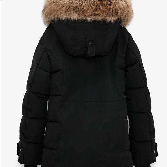 Zara Women’s Water Repellent Long Padded Coat - Picture 6 of 9